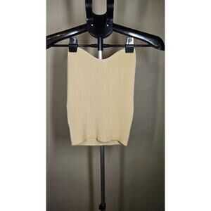 Crescent Womens Raya Corset Top Rib Knitted Sweetheart Neckline Sz. Small
